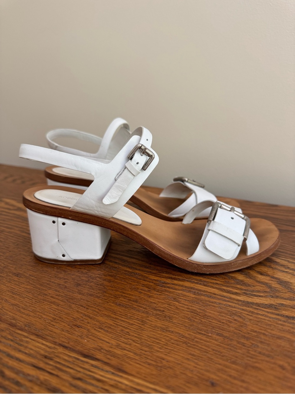 White Leather Summer Sandals